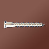 LOK WOOD SCREWS - POZI FLAT WITH NIBS COARSE SHARP POINT CONFIRMAT (ZINC) Daggerz
