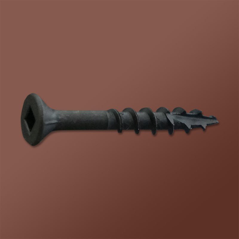 LOK WOOD SCREWS- SQUARE FLAT WITH NIBS COARSE TYPE 17 (BLACK OXIDE) Daggerz
