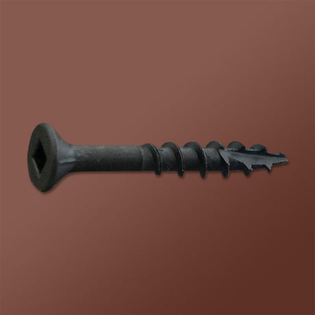 LOK WOOD SCREWS- SQUARE FLAT WITH NIBS COARSE TYPE 17 (BLACK OXIDE) Daggerz