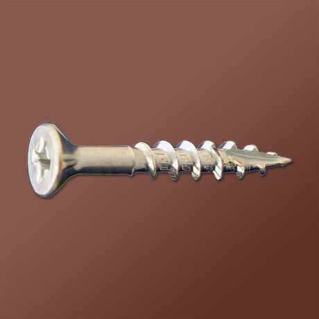 LOK WOOD SCREWS- SQUARE PHILLIPS FLAT WITH NIBS COARSE TYPE 17 (ZINC) Daggerz