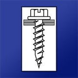 NEEDLE POINT SCREWS - SLOTTED HEX WASHER HEAD (Zinc) - 5/16" Hex Daggerz