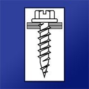 NEEDLE POINT SCREWS - SLOTTED HEX WASHER HEAD (Zinc) - 5/16" Hex Daggerz