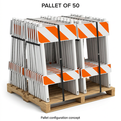 Barricade w/Reflective - Type II - Pallet of 50 Mutual Industries