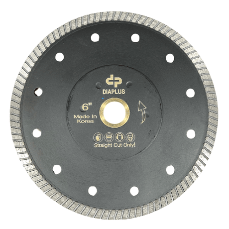 DiaPlus Thin Dry Blade (8mm) for Cutting Porcelain, Tile, and Thasos DP-TTPB6 Dia Plus 6"