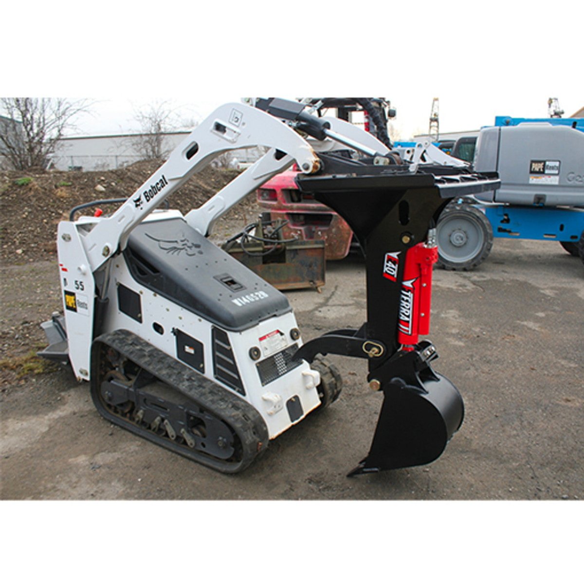 E40 Mini Skid Steer Backhoe Attachment Skid Steer Bucket Attachment