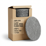 Amfi-USA 17" Diameter Steel Wool Floor Pads