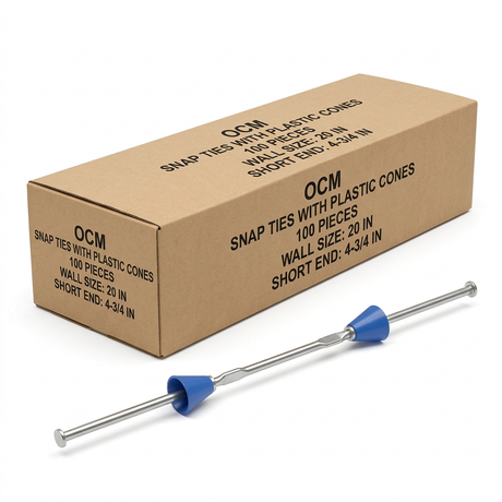 Snap Ties with Plastic Cones (100 Pieces) STSEC-20 OCM Short End (4-3/4") 20"