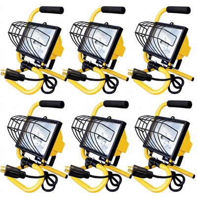 500 Watt Halogen Work Light with Locking Ends - Pack of 6