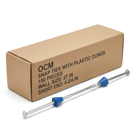 Snap Ties with Plastic Cones (100 Pieces) STSEC-27 OCM Short End (4-3/4") 27"