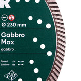 Diamond Cutting Blade Turbo 232 Gabbro Max Distar