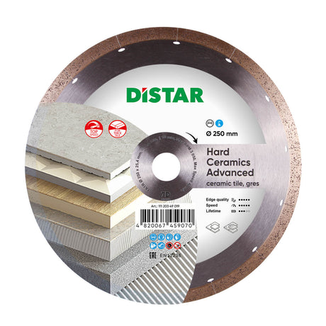 Diamond Cutting Blade 1A1R Hard Ceramics Advanced 11120349019 Distar 10"