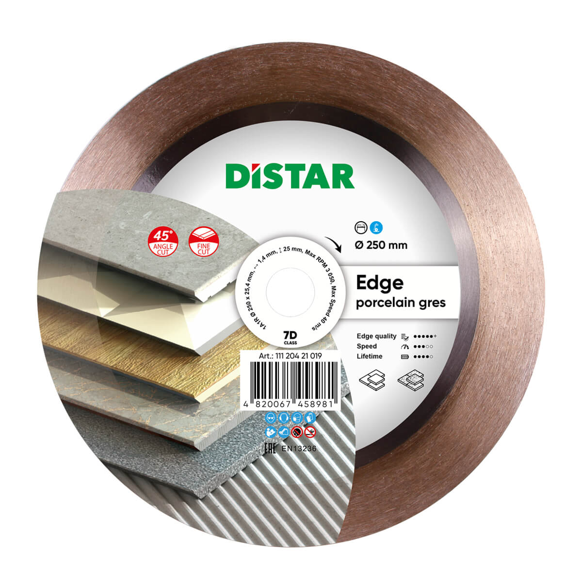 Diamond cutting blade 1A1R Edge 11120421019 Distar 10"