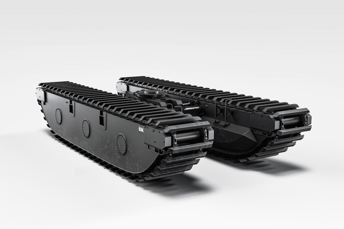 Excavator Amphibious Undercarriage | Pontoon Excavator Tracks – Diamond ...