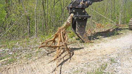 Excavator Tree Grubber Blue Diamond Attachments