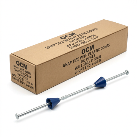 Snap Ties with Plastic Cones (100 Pieces) STSEC-11.58 OCM Short End (4-3/4") 11-5/8"