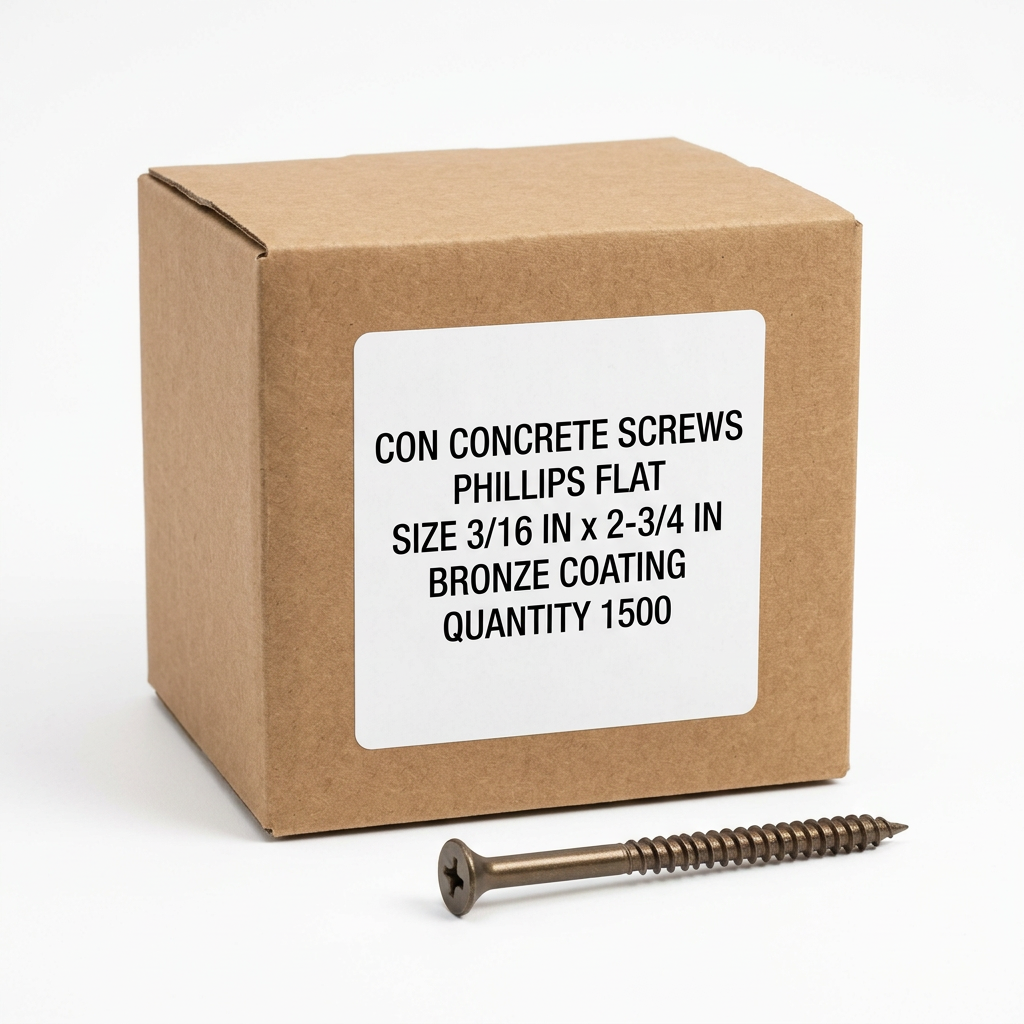 CON CONCRETE SCREWS - PHILLIPS FLAT ( BRONZE & WHITE COATING)