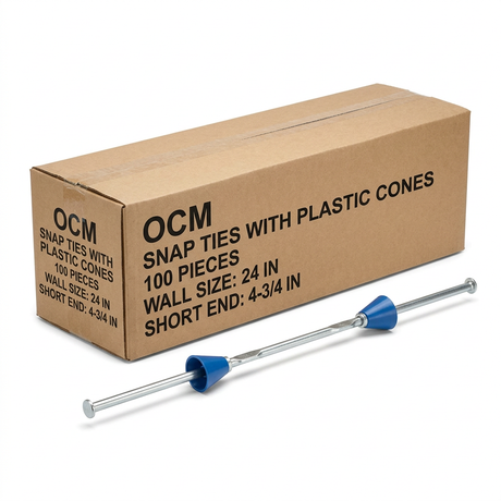 Snap Ties with Plastic Cones (100 Pieces) STSEC-24 OCM Short End (4-3/4") 24"