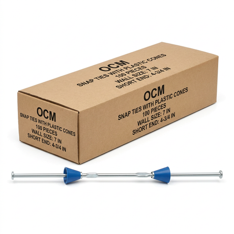 Snap Ties with Plastic Cones (100 Pieces) STSEC-7 OCM Short End (4-3/4") 7"