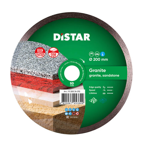 Diamond Cutting Blade 1A1R Granite 11120034015 Distar 8"