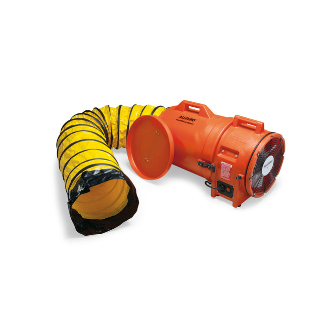 12" Axial AC Plastic Blower w/ Canister & Ducting Allegro