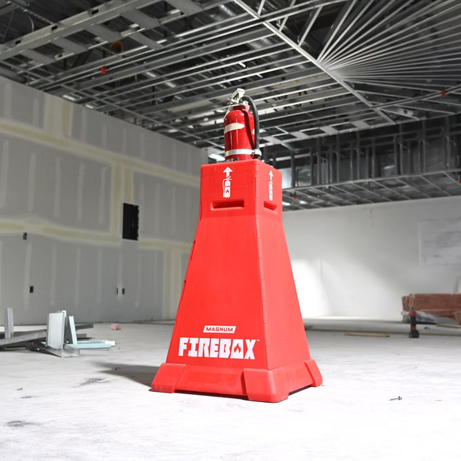 Firebox 34" Portable Fire Extinguisher Stand & Safety Station Magnum