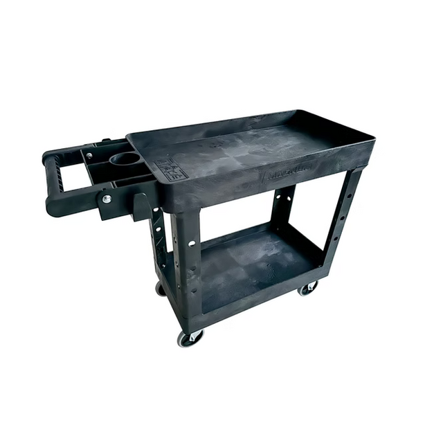 4117 Utility 2-Shelf Adaptable Service Cart w/ Standard 5" Non-Marking Casters Magnum