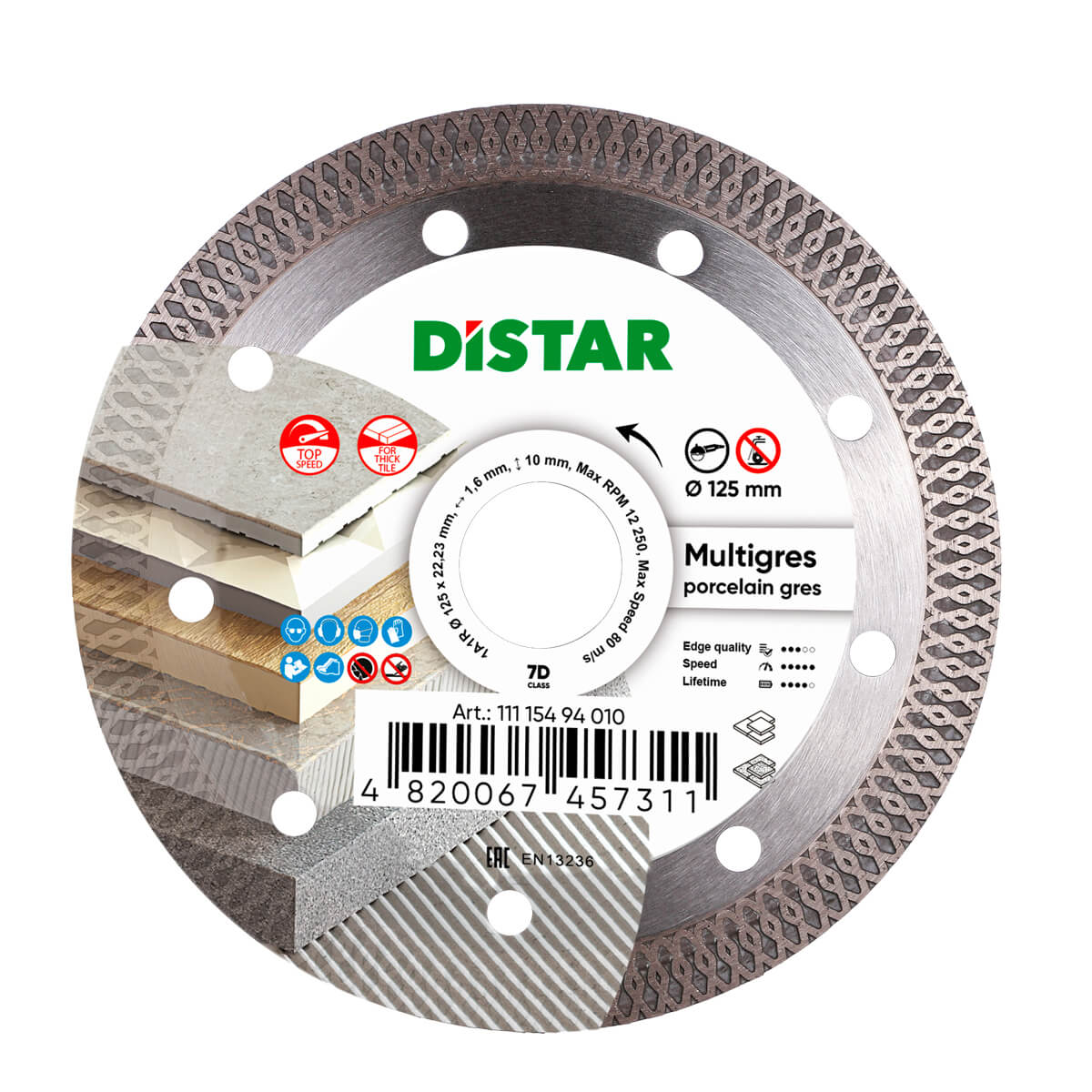 Diamond Cutting Blade 1A1R Multigres 11115494010 Distar 5"