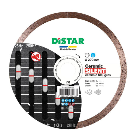Diamond Cutting Blade 1A1R Ceramic Silent 10170516019 Distar 8"