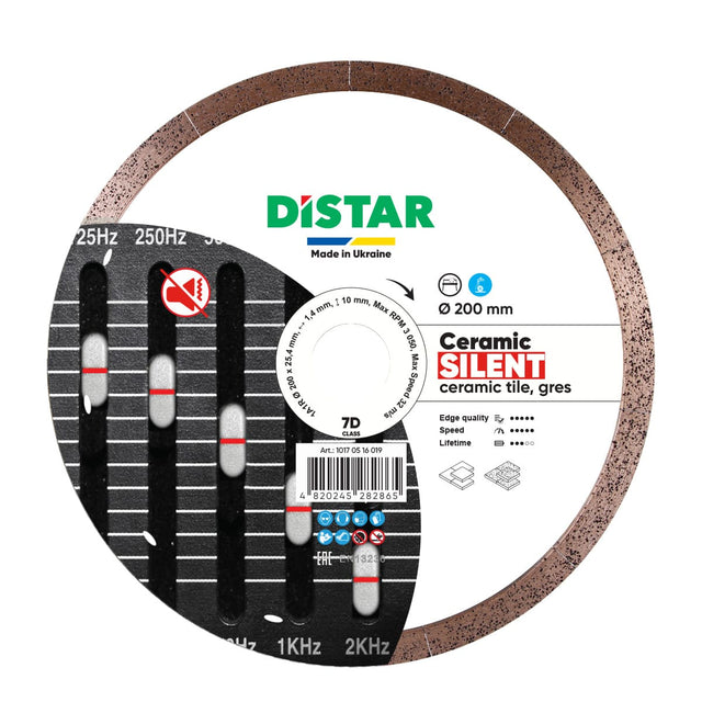 Diamond Cutting Blade 1A1R Ceramic Silent 10170516019 Distar 8"