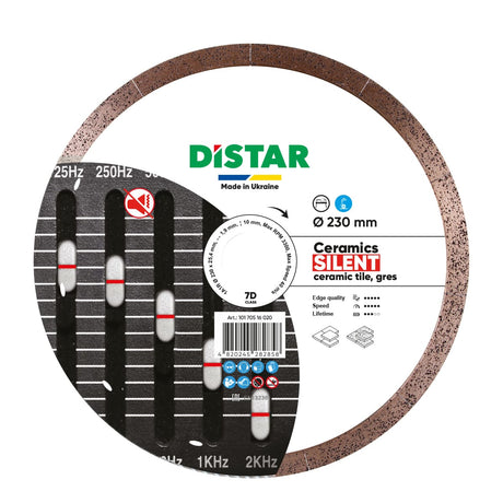 Diamond Cutting Blade 1A1R Ceramic Silent 10170516020 Distar 9"