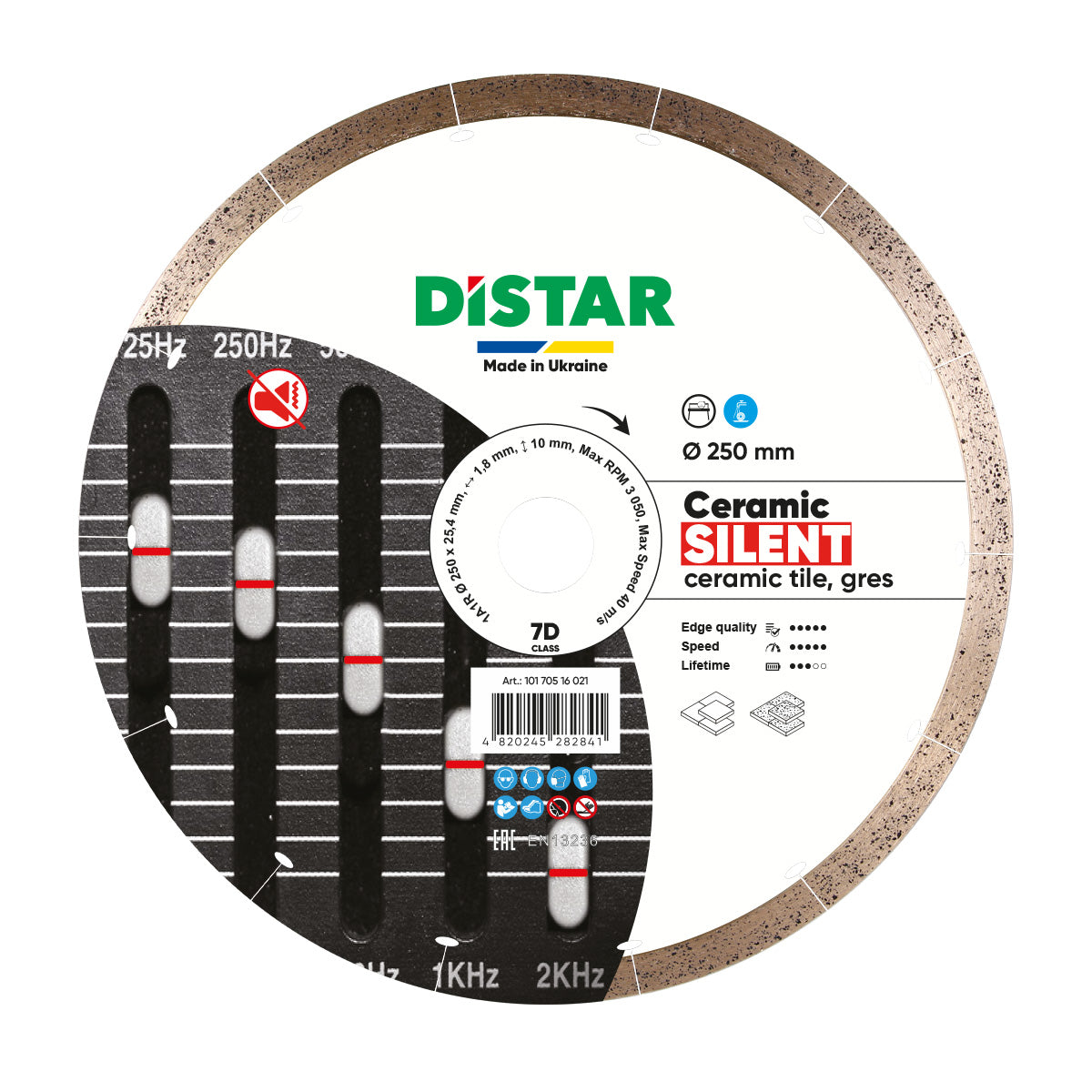 Diamond Cutting Blade 1A1R Ceramic Silent 10170516021 Distar 10"