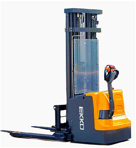 Full Powered Electric Straddle Stacker EB18E 138" Lift Height EKKO