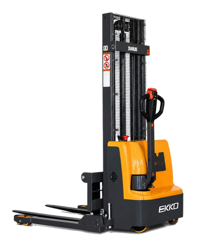 Full Powered Electric Straddle Stacker - 2,640 lb Capacity at 138" Lift Height EKKO