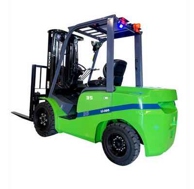Lithium-Powered 4-Wheel Electric Forklift - 7,000 lb Capacity 185" Lift Height EKKO