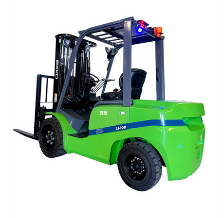 Lithium-Powered 4-Wheel Electric Forklift - 7,000 lb Capacity 185" Lift Height EKKO