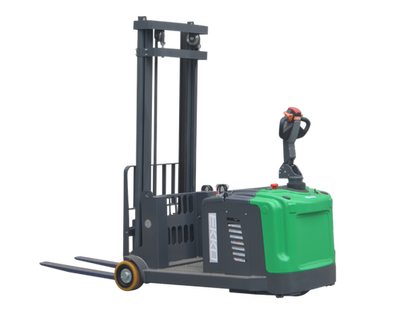 Lithium Counterbalanced Walkie Stacker with Side-Shifting - 3,300 lb Capacity at 189" Lift Height EKKO
