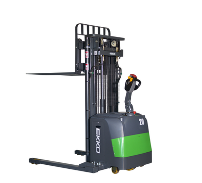 Lithium Electric Straddle Stacker EB20CS with 189" Lift Height and Lithium EKKO