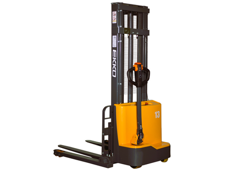 Full Powered Electric Straddle Stacker, Lead Acid with 138" Lift Height EKKO