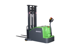 Lithium Counterbalanced Walkie Stacker - Double Mast with 3,000 lb Capacity and 130" Lift Height EKKO