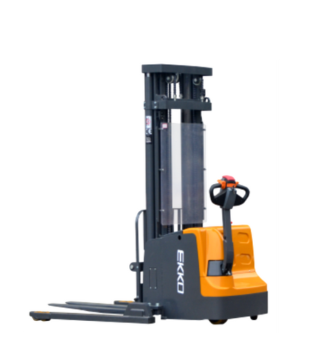 Full Powered Electric Straddle Stacker EB20E with 177" Lift Height EKKO