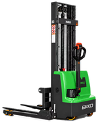 Lithium Iron Phosphate Electric Straddle Stacker - 2640 lb Capacity with 72" Low-Profile Mast EKKO