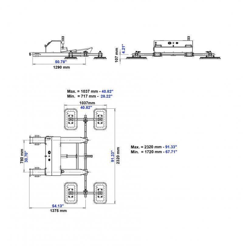 FMVLA Fork Mounted Vacuum Lifting Attachment Aardwolf