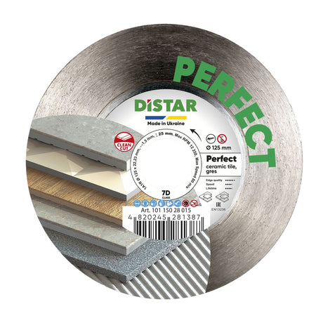 Diamond Cutting Blade 1A1R Perfect 10115028015 Distar 5"