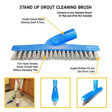 12 Quart Bottles Of Grout-eez With 2 Grout Brushes Clean-eez