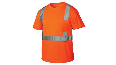 Hi Vis Safety T-Shirt with Pocket (Pack of 5) RTS2120S Pyramex Orange Small