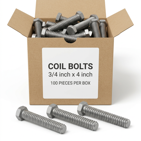 Coil Bolts 75S400CBH0P OCM 3/4" x 4" (100 Pieces)