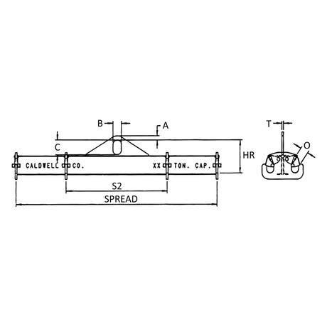 Caldwell Model 22 Twin Basket Sling Lifting Beams Caldwell