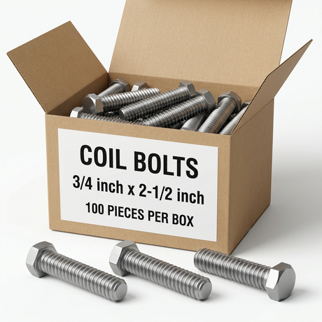 Coil Bolts 75S250CBH0P OCM 3/4" x 2-1/2" (100 Pieces)