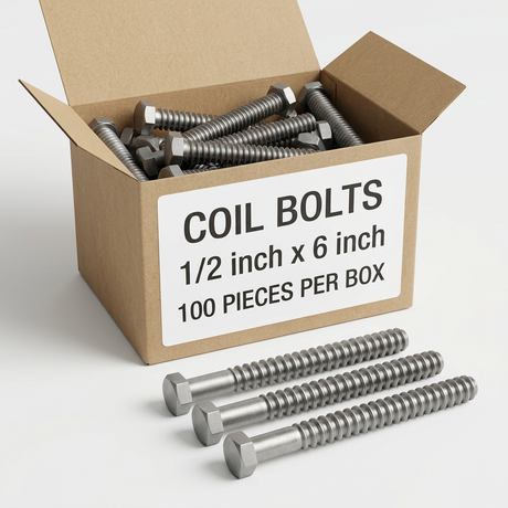 Coil Bolts 50A600CBH0P OCM 1/2" x 6" (100 Pieces)