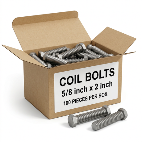 Coil Bolts 62S200CBHOP OCM 5/8" x 2" (100 Pieces)